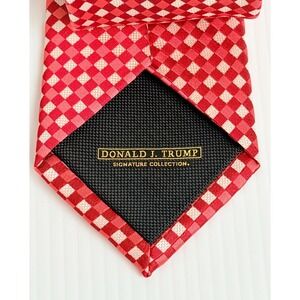 Donald J. Trump Signature Collection Red Check Silk Neck Tie